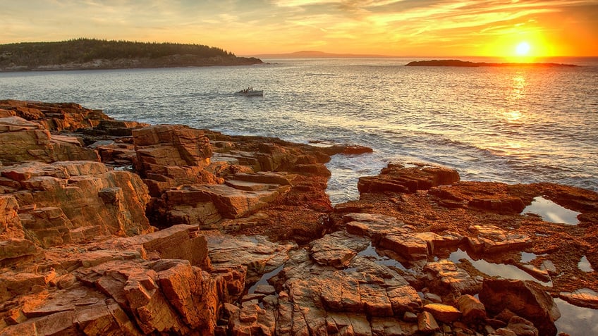 Sunrise over Acadia, Maine