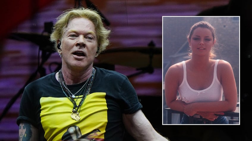 Axl Rose performs with Guns N' Roses, Sheila Kennedy inset