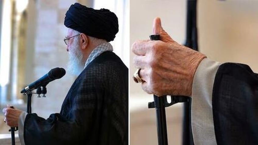 ayatollah khamenei clutches rifle threatens to hit israels energy sites if it retaliates