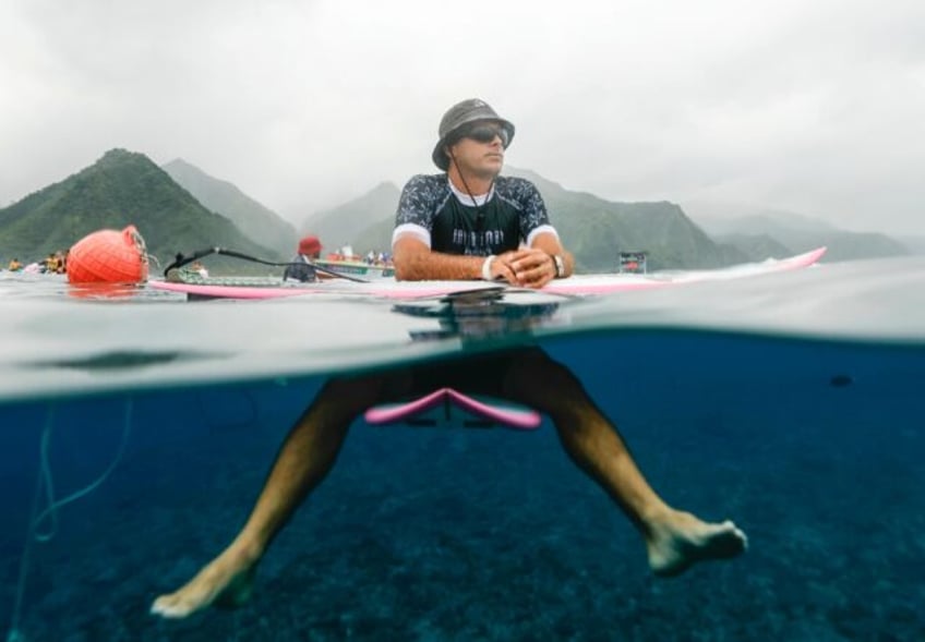 Jeremy Flores was in the water for every round of the surfing at the 2024 Olympics