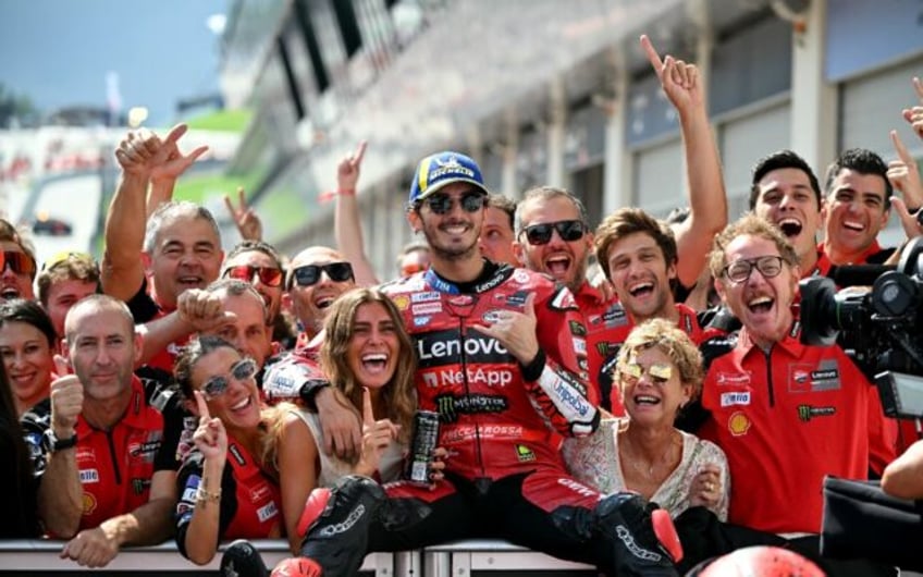 Francesco Bagnaia celebrates win number this season