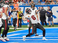 Baker Mayfield's rushing touchdown helps lift Bucs to narrow victory over Lions