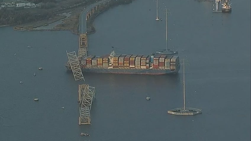 Francis Scott Key Bridge collapsed on the ship.