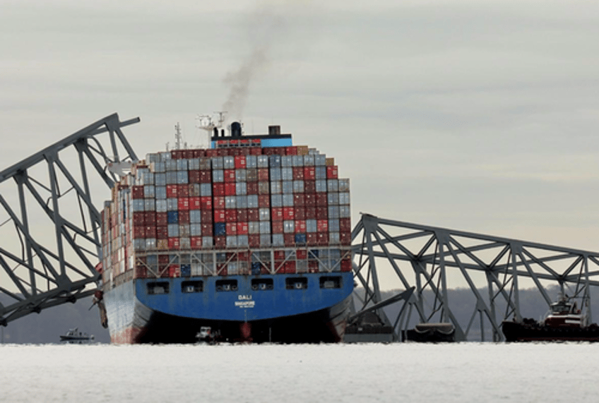 baltimore bridge collapse container ship potentially atop high pressure underwater gas line 