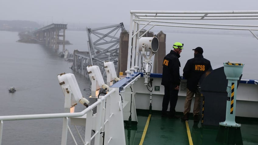 NTSB members onboard Dali ship in Baltimore