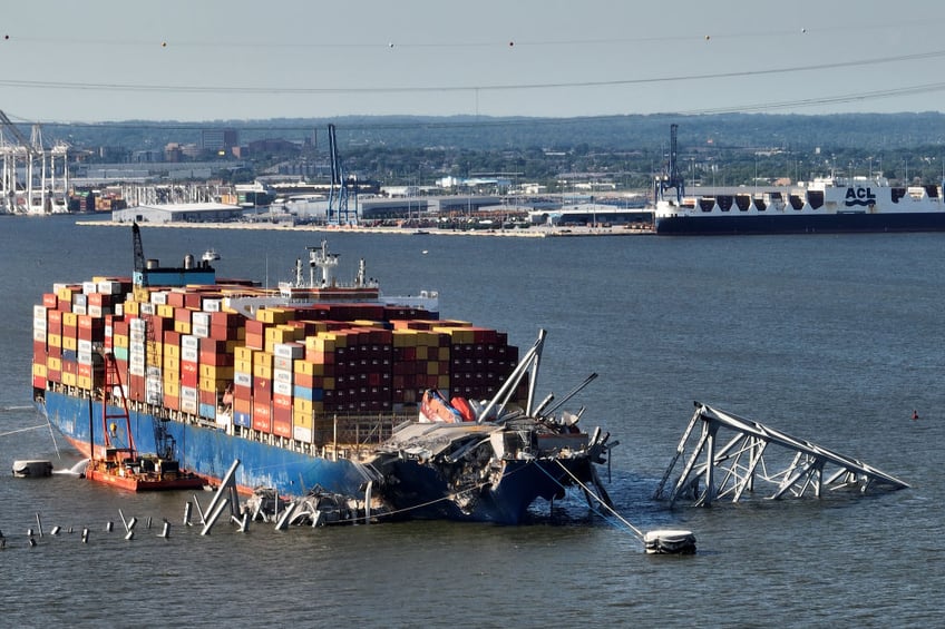 baltimore bridge span blown up as effort to clear main shipping channel continues