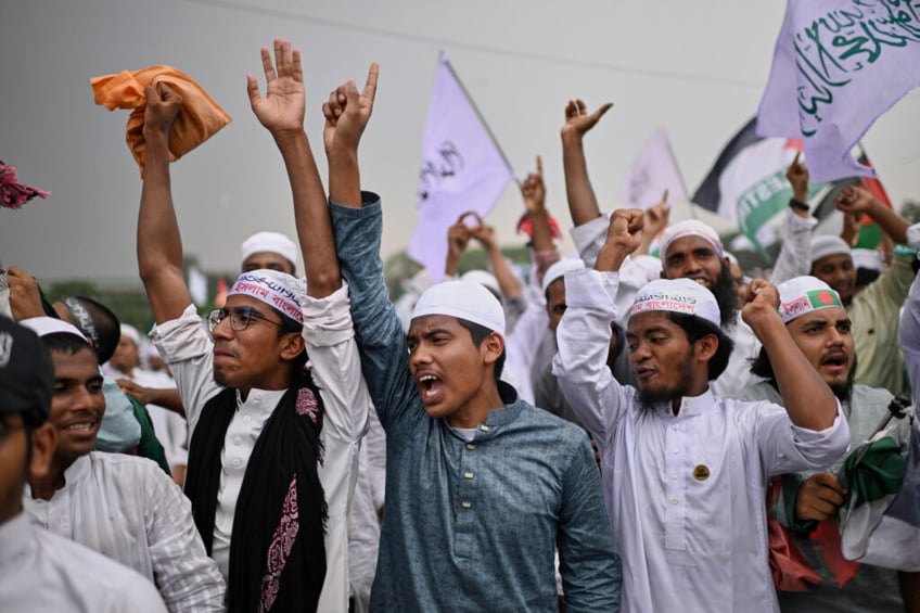 bangladeshi islamists march in protest at western laws guaranteeing freedom equal rights for women