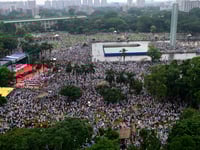 Bangladesh’s Islamist party projects force with a big rally in Dhaka