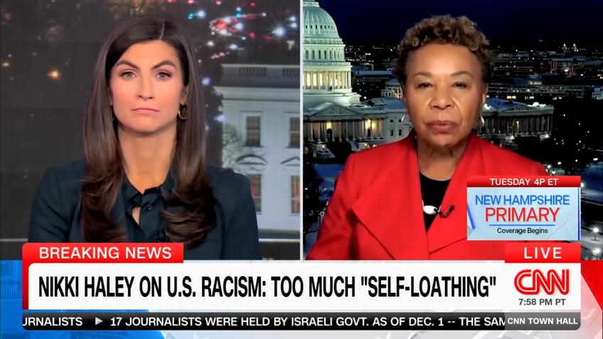 Barbara Lee and Kaitlan Collins