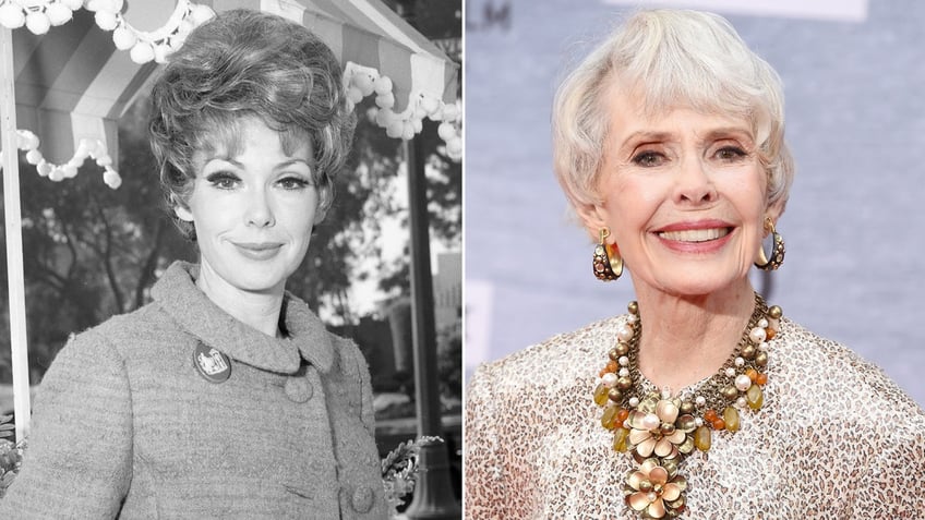Barbara Rush then and now split