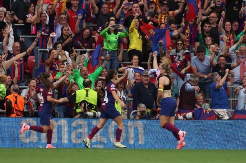 Barcelona defeated Lyon to win the women's Champions League final on Saturday, beating the