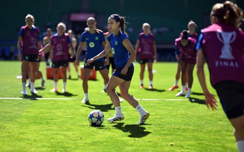 Aitana Bonmati trains ahead of the women's Champions League final on Saturday against Arse