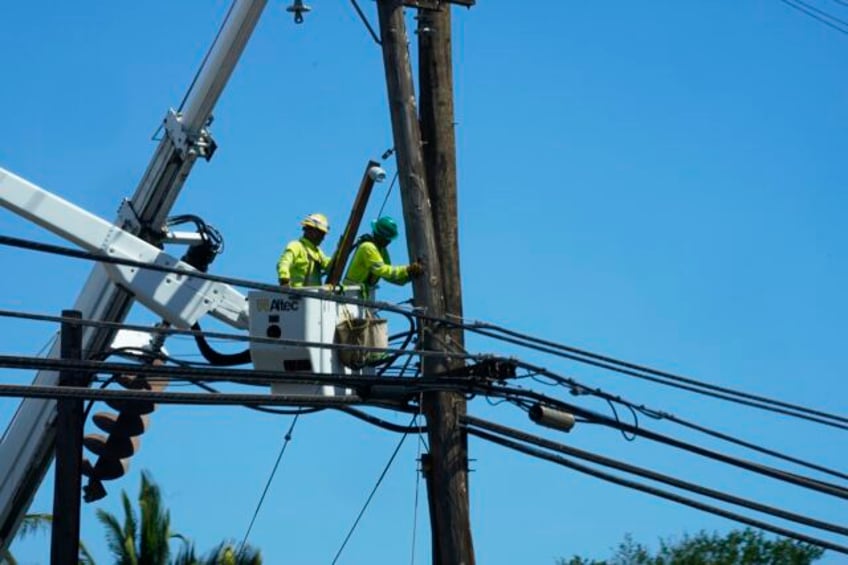 bare electrical wire and poles in need of replacement on maui were little match for strong winds