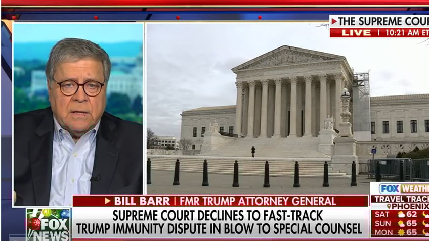 barr calls on supreme court to smack down colorado decision offers quip on trump biden matchup
