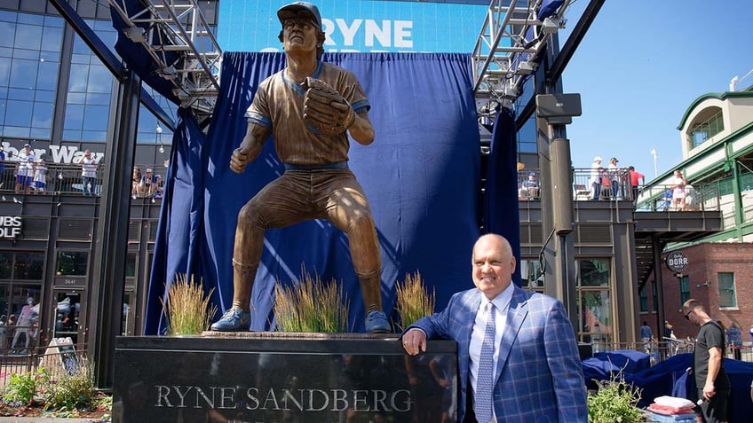 Ryne Sandberg poses for a photo