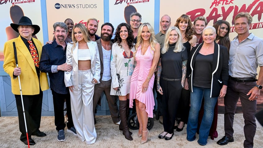 The cast of Baywatch at a documentary premiere