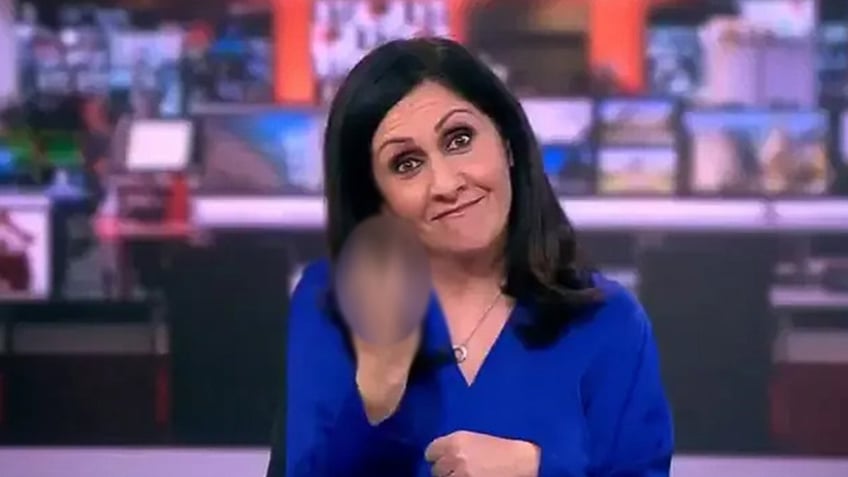 bbc anchor caught flipping bird to camera goes viral it was a silly joke