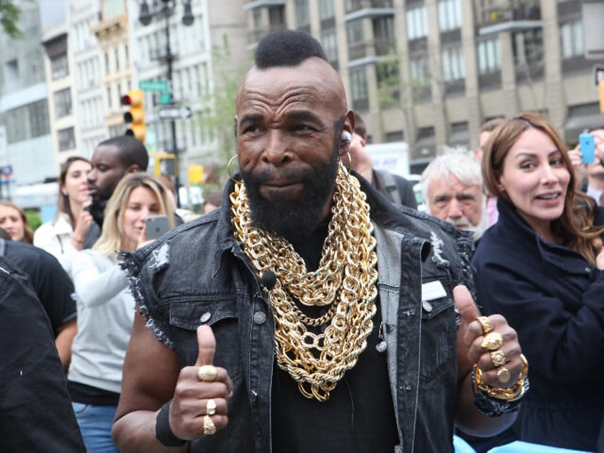 NEW YORK, NY - MAY 17: Mr. T celebrates National Amazing Month at Flatiron Plaza at Flatiron Plaza on May 17, 2016 in New York City. (Photo by Steve Zak Photography/FilmMagic)