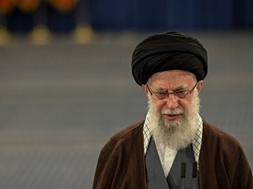 TEHRAN, IRAN - MARCH 01: Iran's supreme leader Ayatollah Ali Khamenei (R) speaks after cas