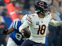 Bears' Caleb Williams comes 1-yard short of 1st touchdown pass after Hail Mary heave