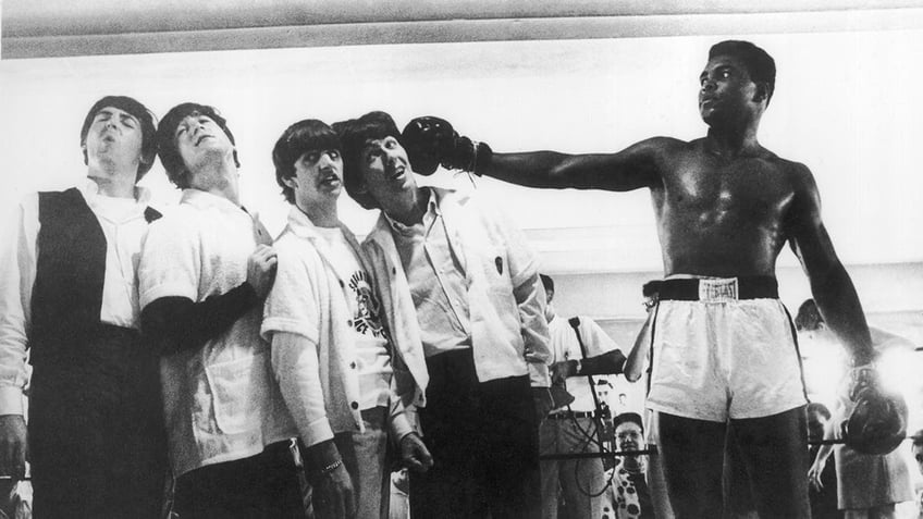 muhammad ali punching the beatles