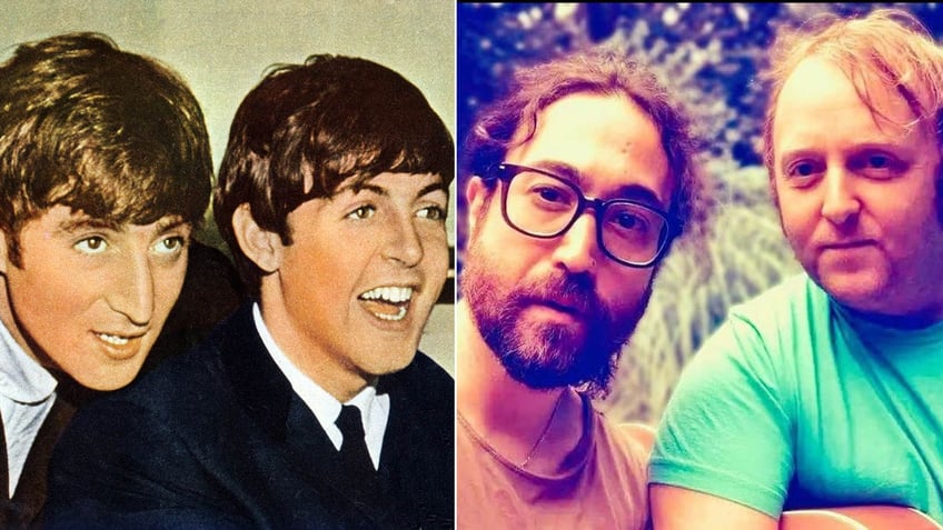 john lennon and paul mccartney/sean ono lennon and james mccartney