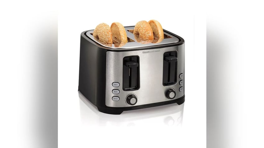 This toaster has wide slots.