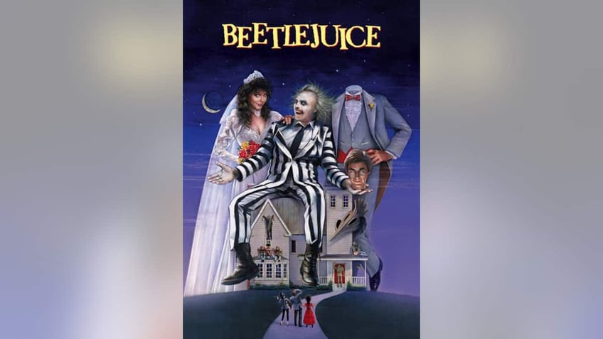 Michael Keaton and other stars on cover of "Beetlejuice"