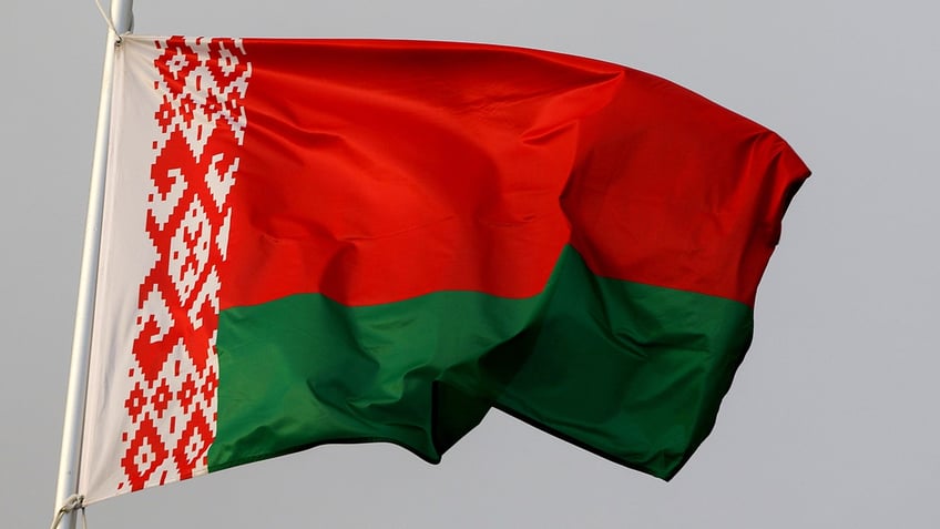 The national flag of the Republic of Belarus