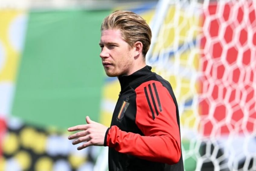 Kevin De Bruyne takes part in a training session ahead of Belgium's Euro 2024 opener with