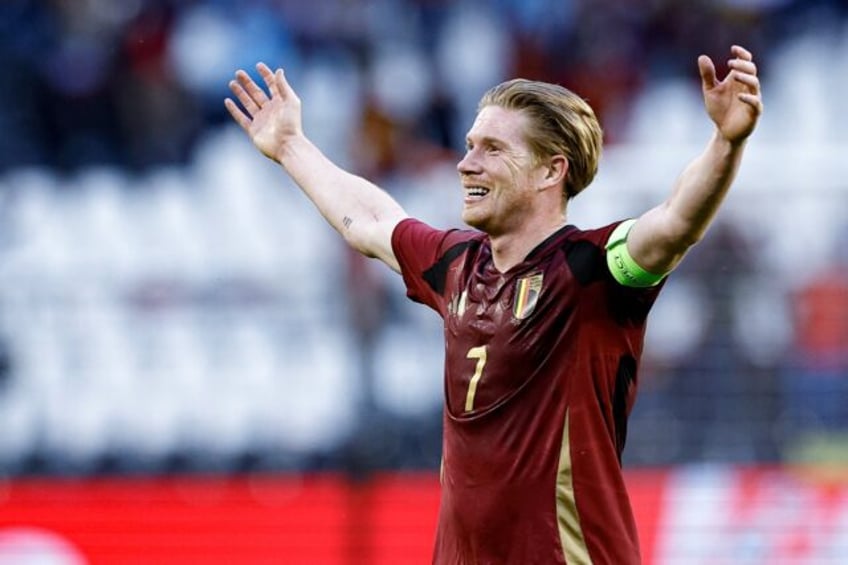 Kevin De Bruyne celebrated his 100th Belgium cap on Wednesday with a goal against Monteneg