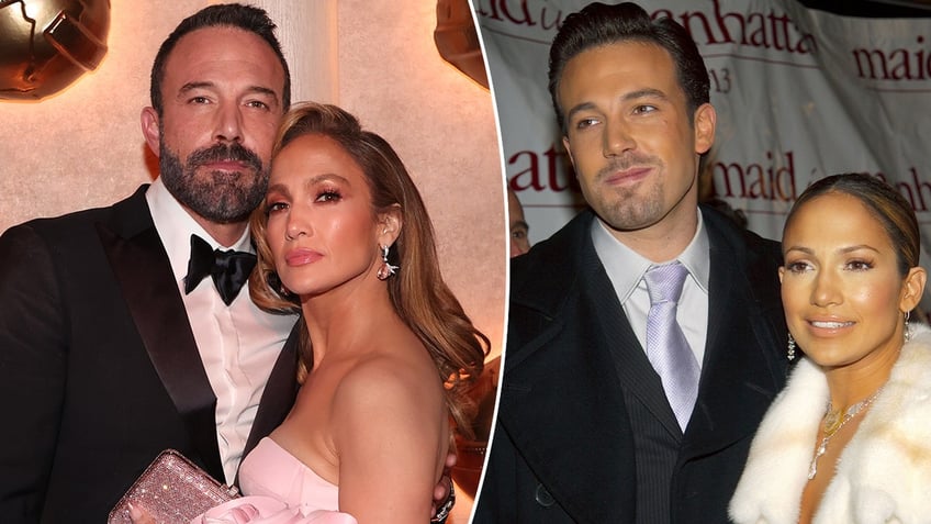 Jennifer Lopez, Ben Affleck then and now