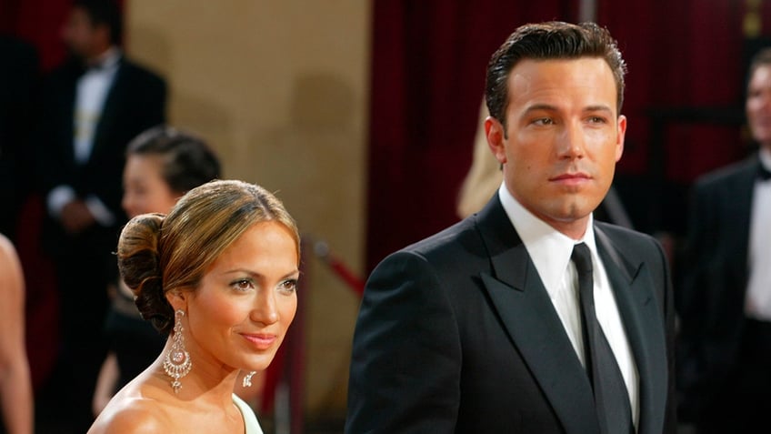 Jennifer Lopez and Ben Affleck on the Oscars red carpet