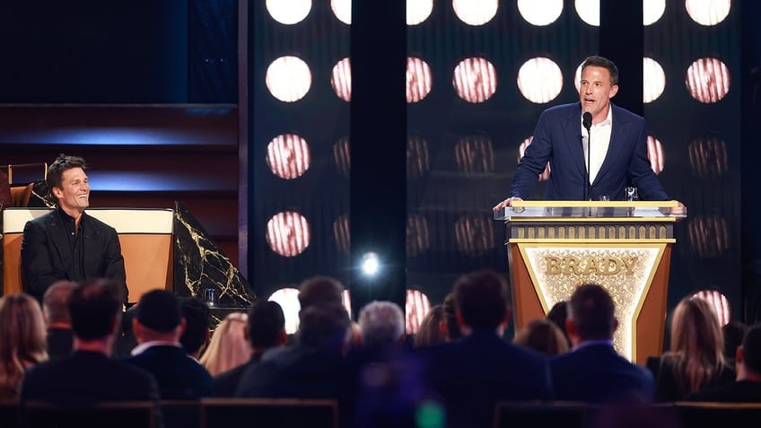 Ben Affleck performs at Tom Brady roast