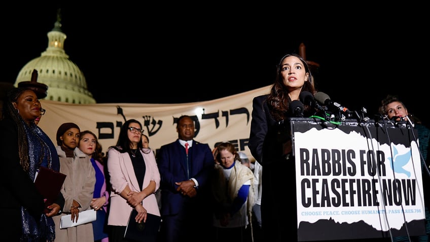 AOC ceasefire presser in front of Capitol