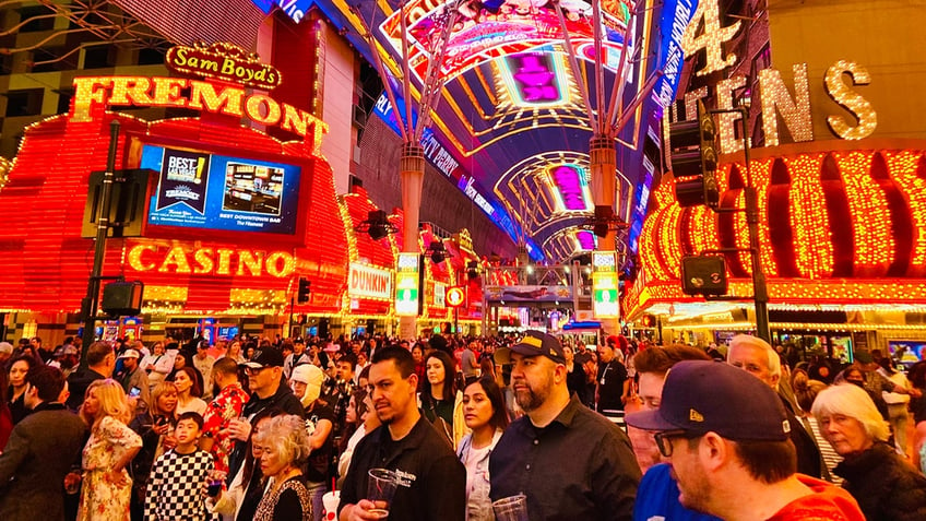 Crowds on Fremont Street, Las Vegas