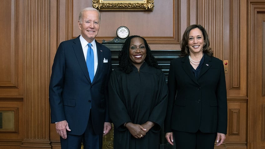 Ketanji Brown Jackson with Biden and Harris