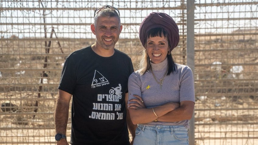 Reut and Yosef Ben Chaim at the Egypt-Israel border