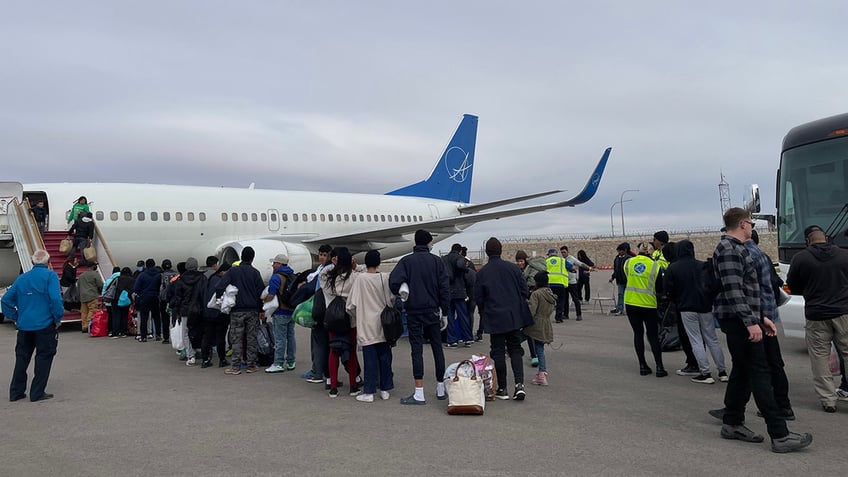 Dec. 19, 2023: A migrant flight takes off to Chicago from Texas.