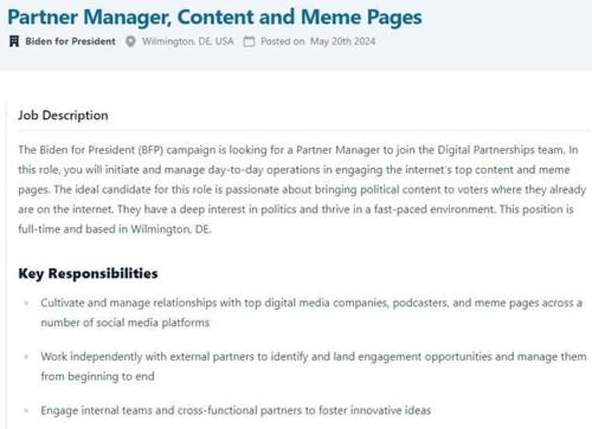 biden admin is hiring a meme manager hilarity ensues