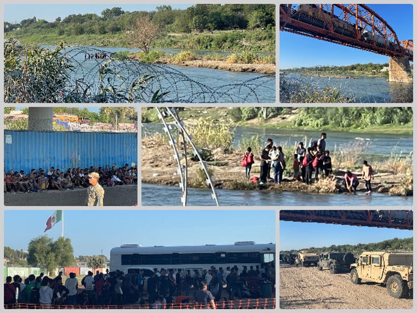 biden admin re opens rail bridge migrants resume border crossings into texas town