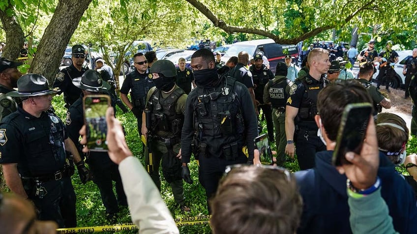 Protesters recording police on their phones