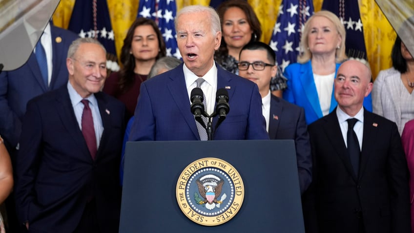 President Biden speaking at the White House