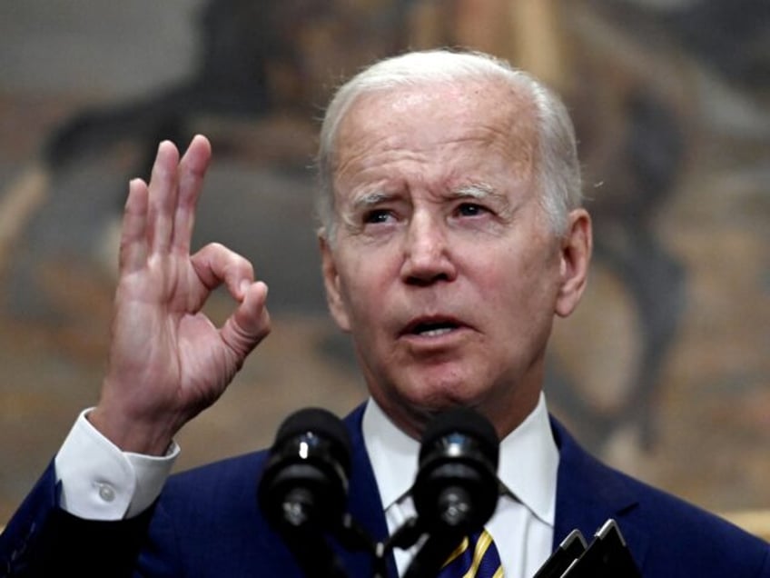 US President Joe Biden announces student loan relief on August 24, 2022, in the Roosevelt