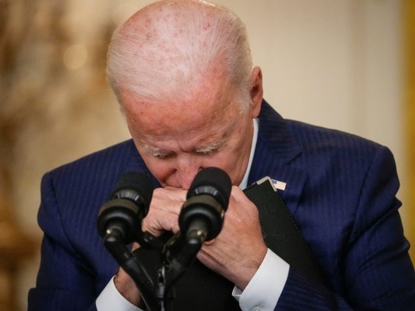 WASHINGTON, DC - AUGUST 26: U.S. President Joe Biden pauses while listening to a question