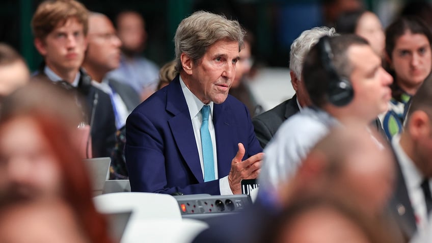 John Kerry, United States Special Presidential Envoy for Climate, attends the UNFCCC Formal Opening of COP28 at the UN Climate Change Conference COP28 at Expo City on November 30, 2023 in Dubai, United Arab Emirates. The COP28, which is running from November 30 through December 12, brings together stakeholders, including international heads of state and other leaders, scientists, environmentalists, indigenous peoples representatives, activists and others to discuss and agree on the implementation of global measures towards mitigating the effects of climate change. (Photo by Mahmoud Khaled / COP28 via Getty Images)