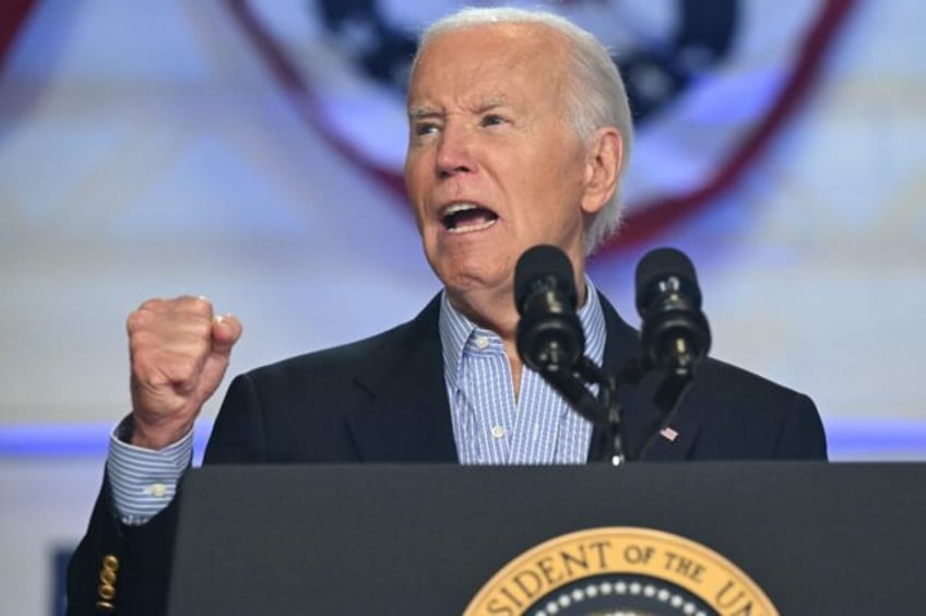 US President Joe Biden speaks during a campaign event in Madison, Wisconsin, on July 5, 20