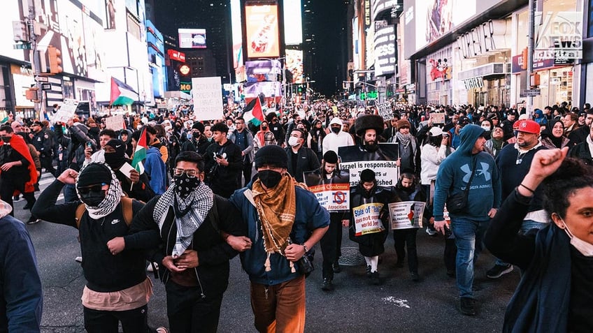 Pro-Palestine protesters march in New York City