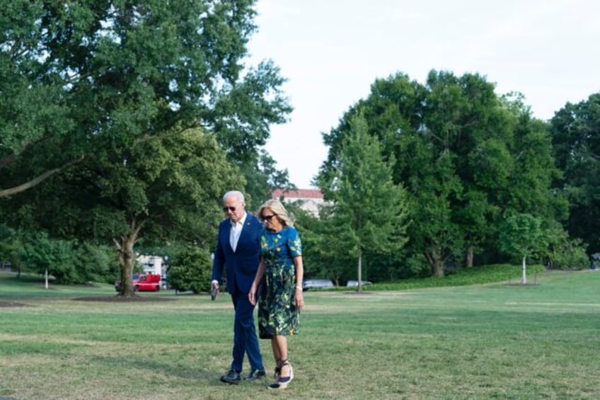 US President Joe Biden and First Lady Jill Biden return to the White House on July 7 after