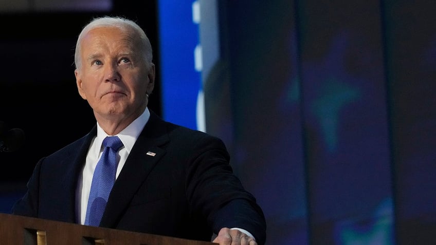 Biden at DNC podium